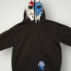 Reborn Wear Black Papst Blue Ribbon DelaDeso Graphic Jason Zip Hoodie Size XL